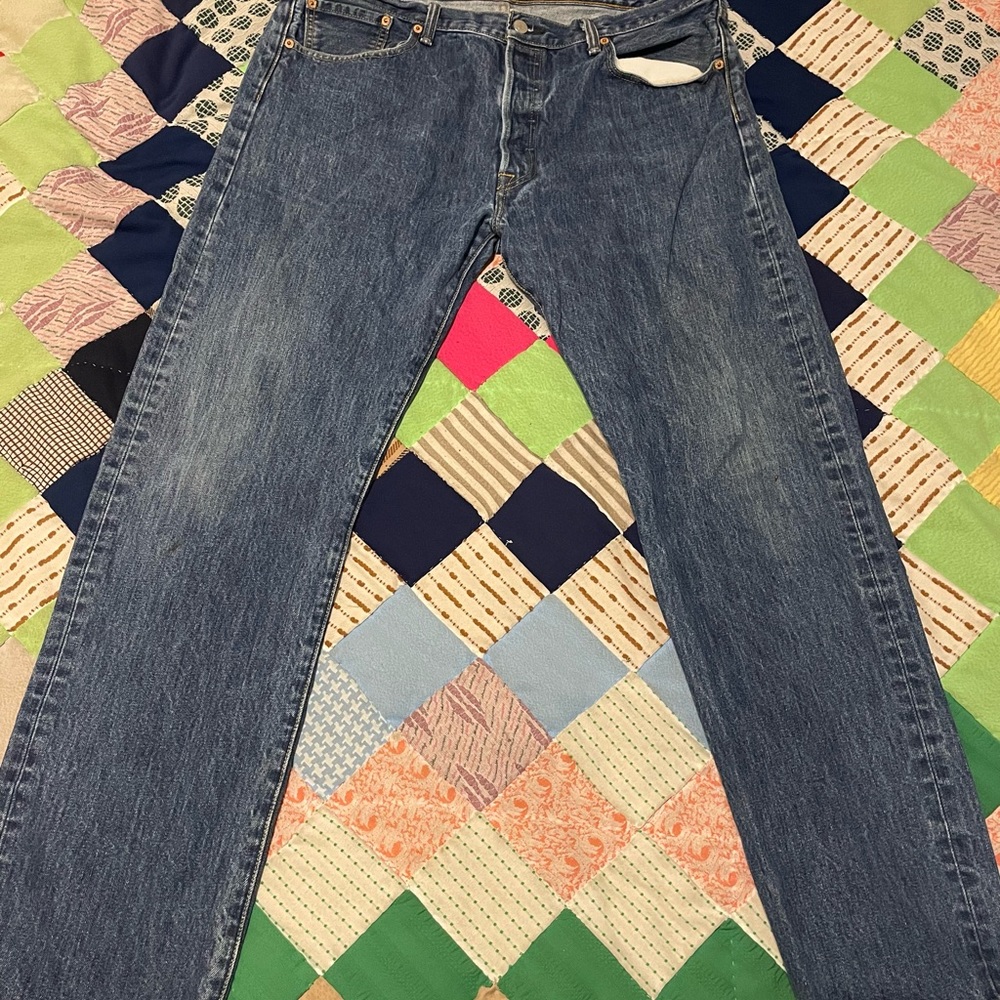 Levi’s 501xx button fly straight leg jeans mens size 38x32